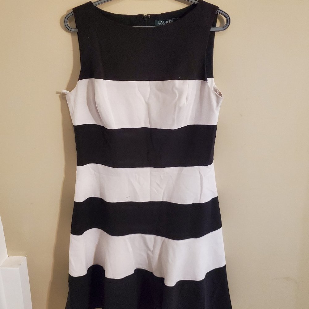 Lauren (Ralph Lauren) black and white dress
